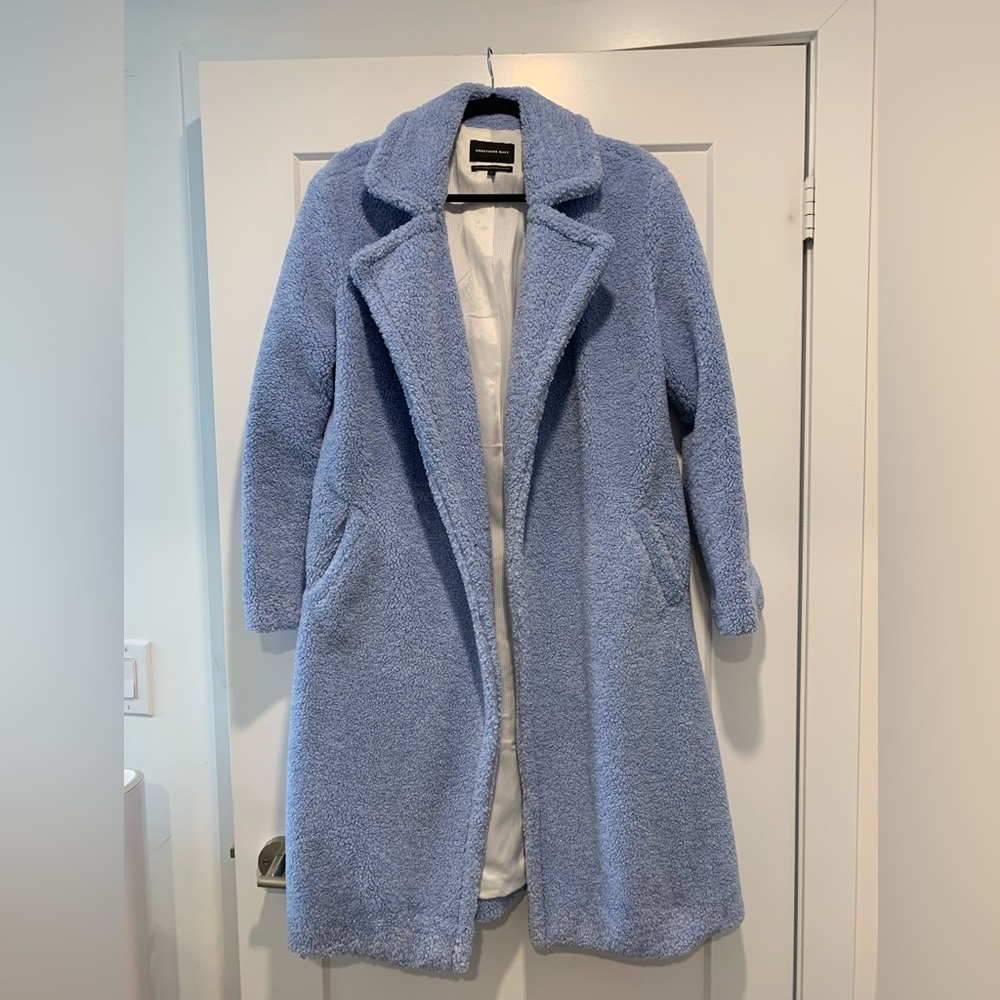 Something Navy Teddy Coat